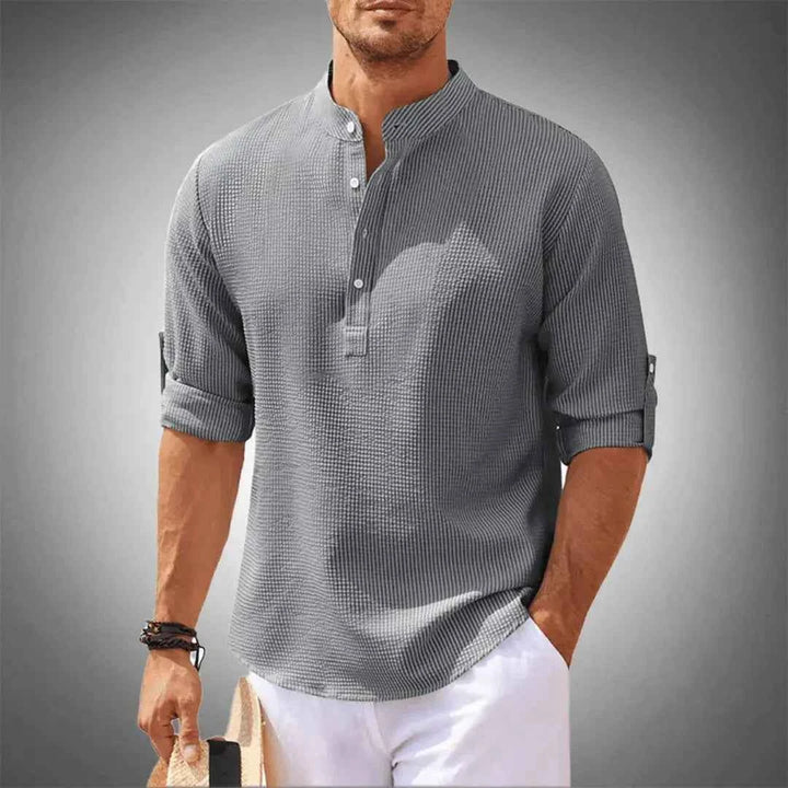 Men's Linen Shirt - Lightweight & Stylish Summer Essential Graphite Grey