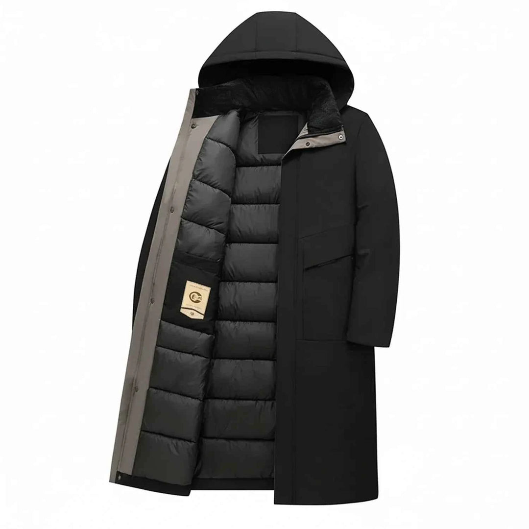 Men's Long Hooded Insulated Parka