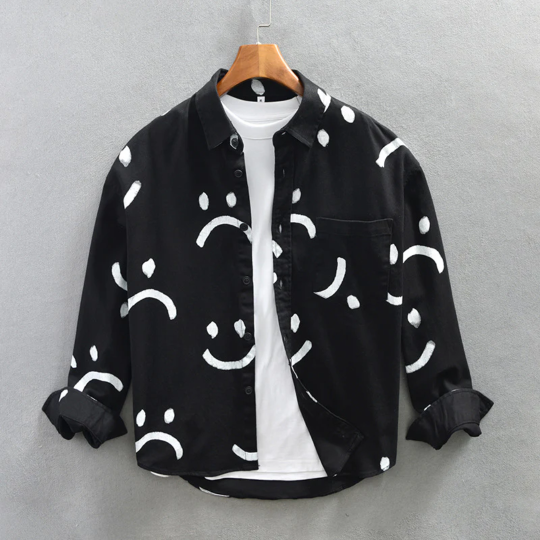 Men's Long Sleeve Casual Shirt Black