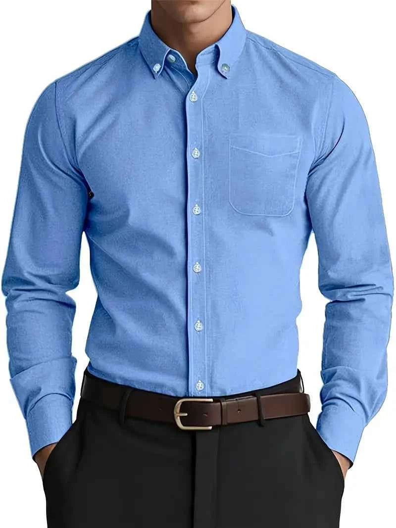 Men's Classic Button-Down Shirt Blue