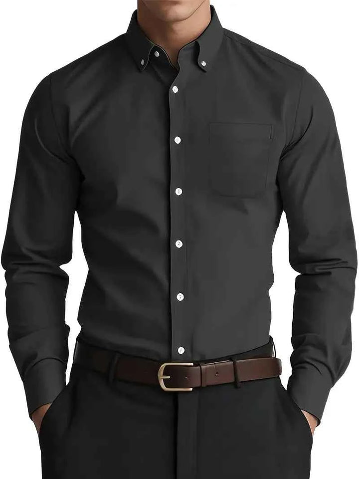 Men's Classic Button-Down Shirt Black