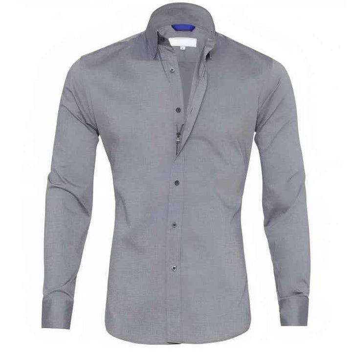 Men's Long Sleeve Shirt – Tailored Fit – Breathable Cotton – Casual or Formal Wear