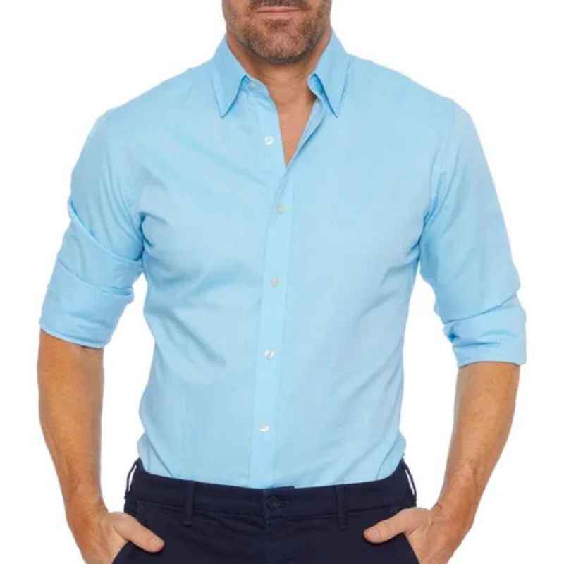 Men's Long Sleeve Shirt – Tailored Fit – Breathable Cotton – Casual or Formal Wear