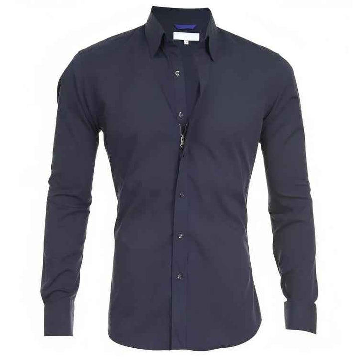 Men's Long Sleeve Shirt – Tailored Fit – Breathable Cotton – Casual or Formal Wear