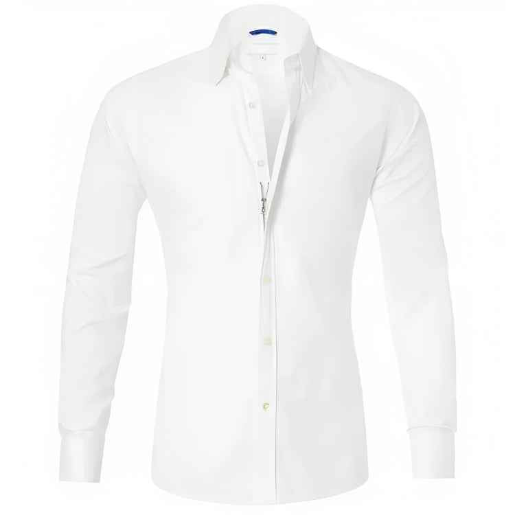 Men's Long Sleeve Shirt – Tailored Fit – Breathable Cotton – Casual or Formal Wear