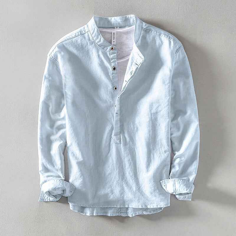 Men's Low Collar Asahi Shirt Sky
