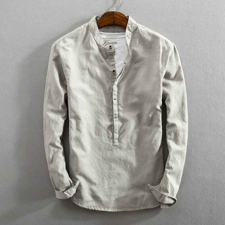 Men's Low Collar Asahi Shirt Grey