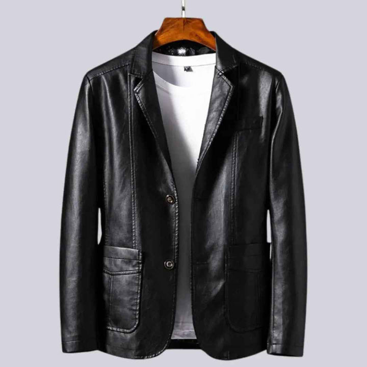 Men's Luxe Leather Jacket Black