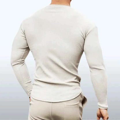 Men's Cotton Shirt Tailored Fit White Gray