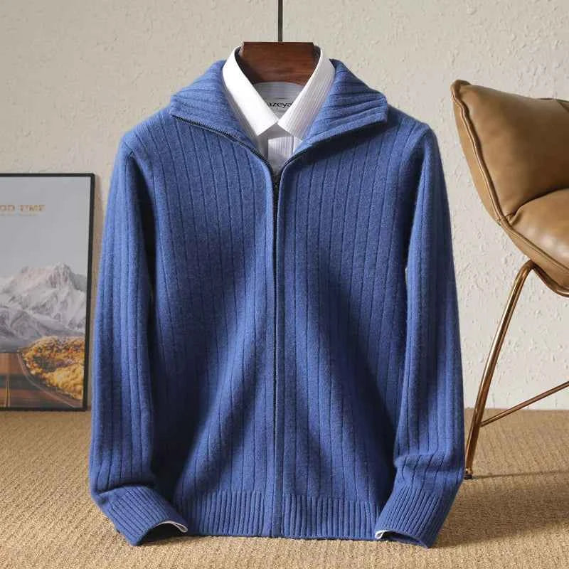 Men's Merino Wool Jacket Harbor Blue