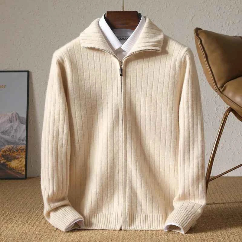 Men's Merino Wool Jacket Beige