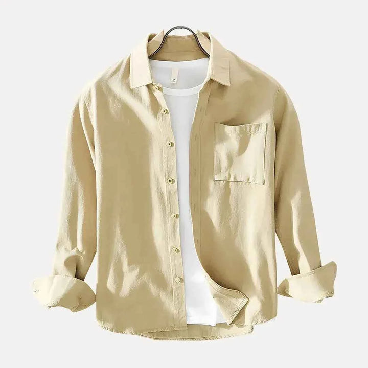 Men's Milanese Summer Shirt Almond Whisper