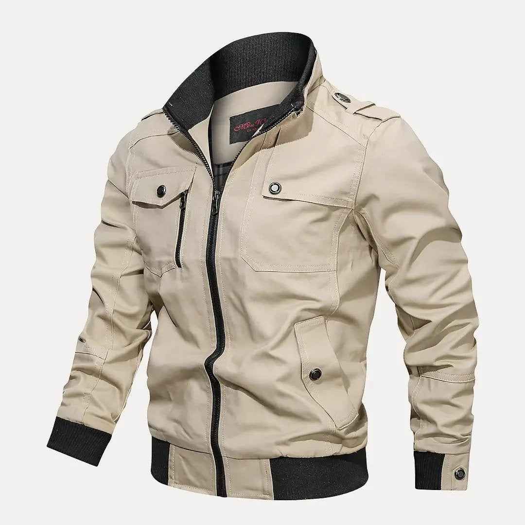 Men's Military Bomber Jacket Khaki