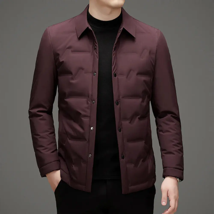 Men's Monogram Padded Jacket Merlot Red