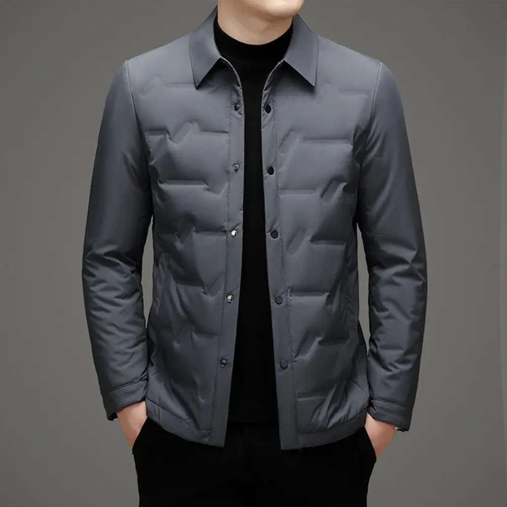 Men's Monogram Padded Jacket Gray
