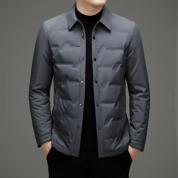 Men's Monogram Padded Jacket Gray