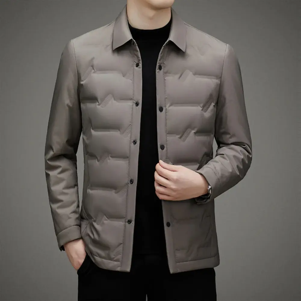 Men's Monogram Padded Jacket Ash Beige