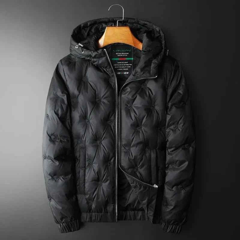 Men's Montclair Puffer Jacket - Warm, Lightweight, Stylish Winter Coat Obsidian Black