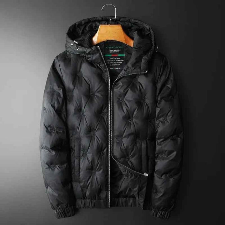 Men's Montclair Puffer Jacket - Warm, Lightweight, Stylish Winter Coat Obsidian Black