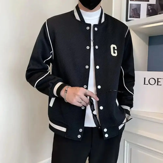 Men's Polyester Jacket Winter Essential Outerwear Collection Black