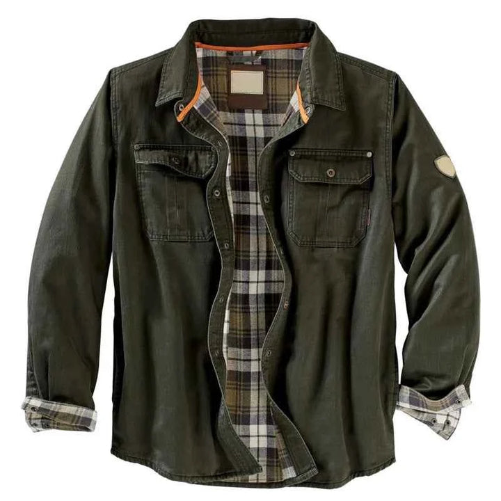 Men's Motorcycle Workwear Jacket for Independent Station Army Green