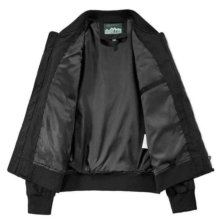 Men's Multi-Pocket Velcro Bomber Jacket - Regular Fit