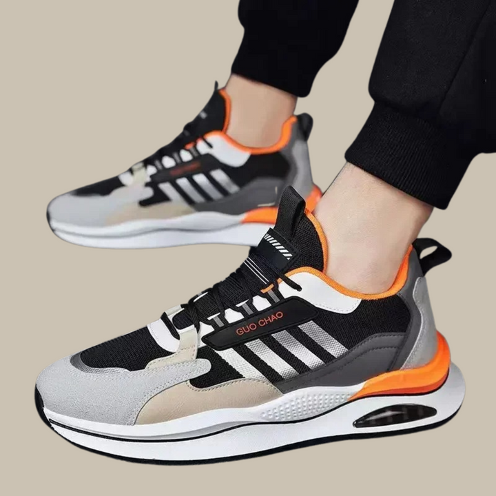 Men's Non-Slip Multicolored Sports Shoes with Laces - Casual Footwear