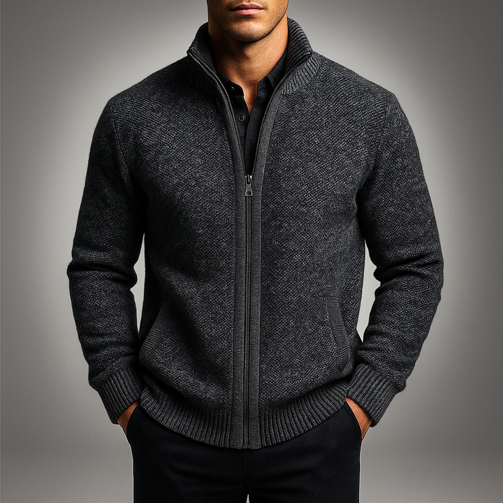 Men's Norfolk Zip Sweater Blue