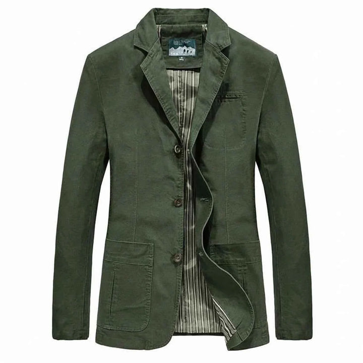 Men's Notch Lapel Blazer Jacket Army Green