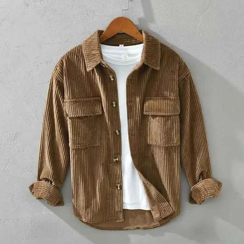 Men's Overshirt - Stylish Layering Essential Brown