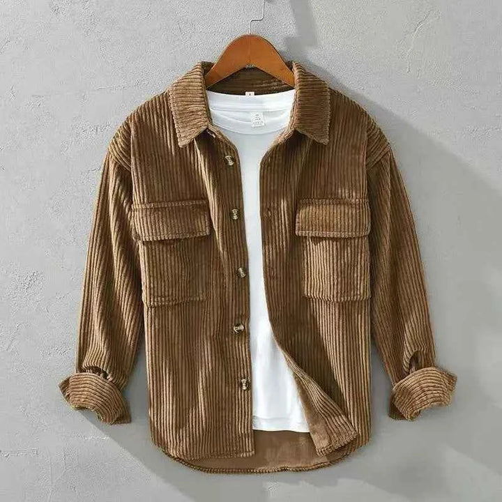 Men's Overshirt - Stylish Layering Essential Brown