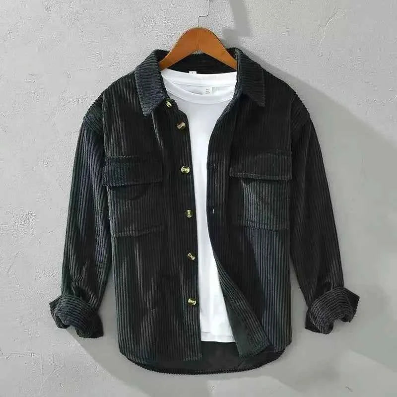 Men's Overshirt - Stylish Layering Essential Black