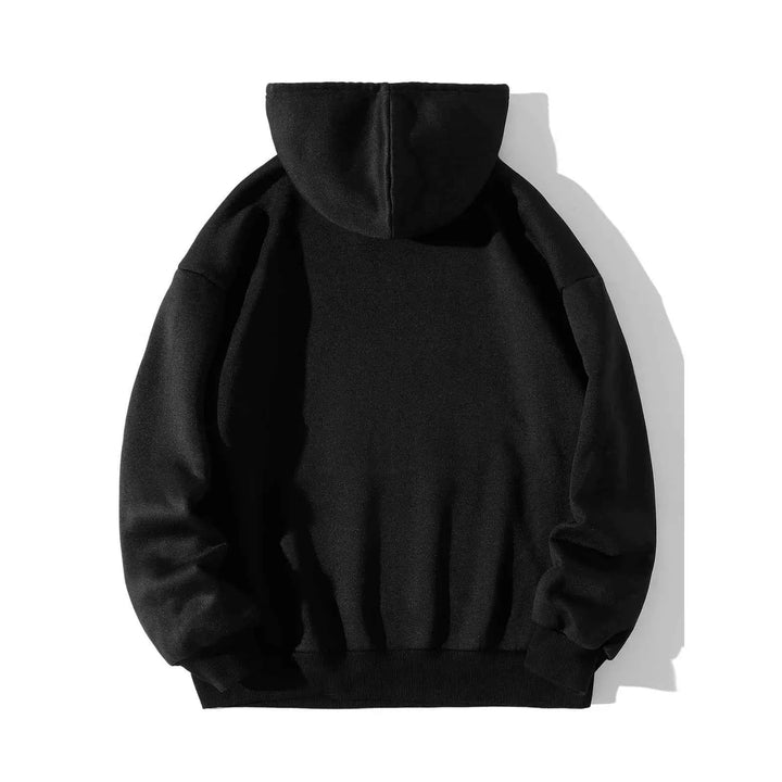 Men's Oversized Printed Letter Hoodie - Casual Thick-Cut Pullover for Comfort