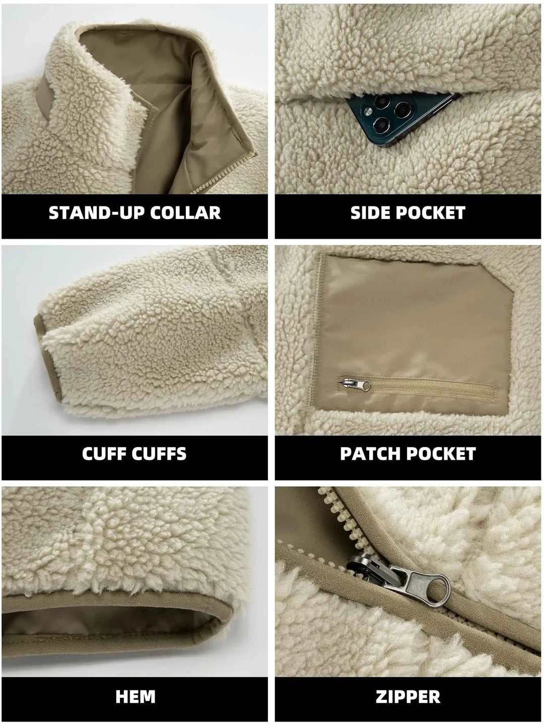 Men's Oversized Sherpa Fleece Jacket
