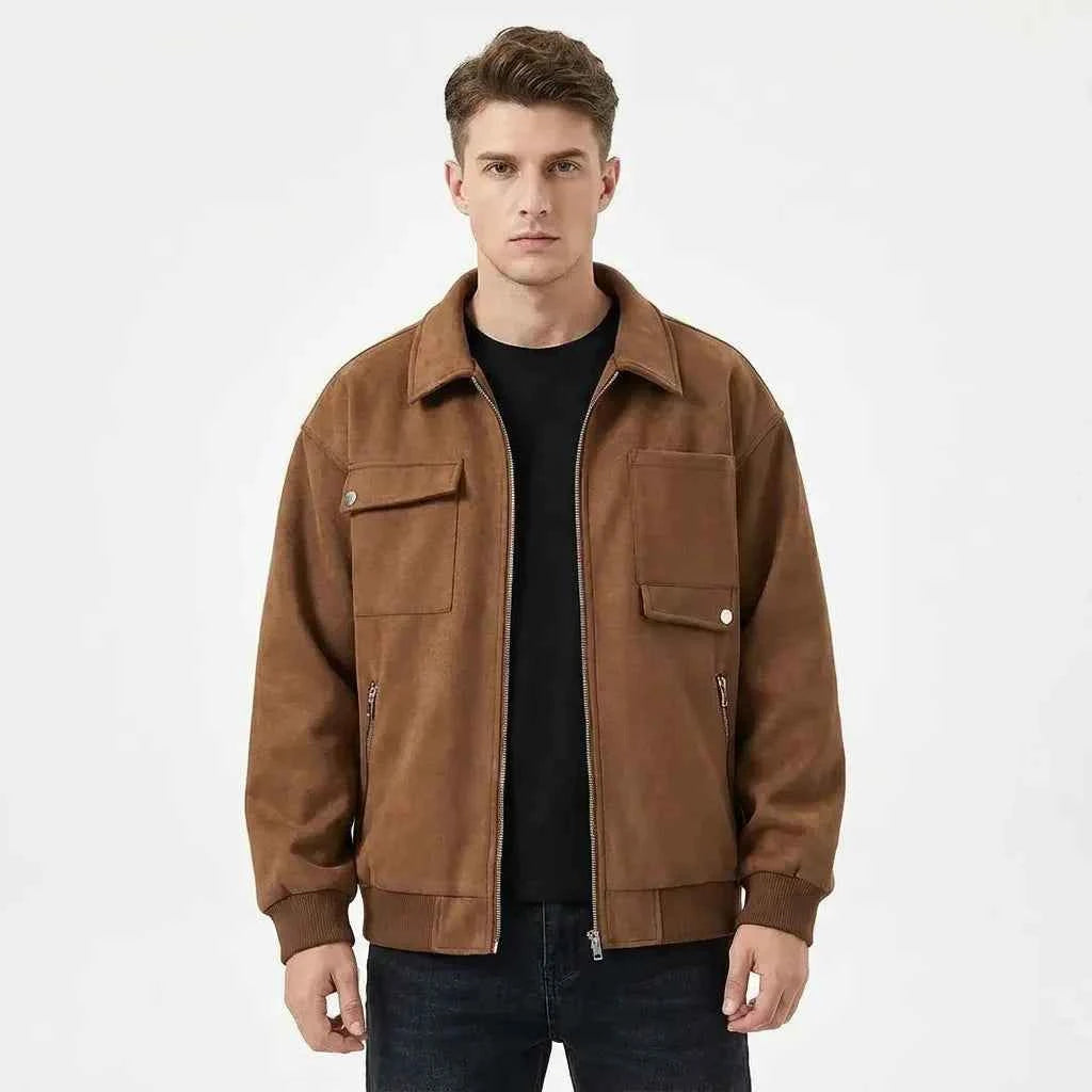 Men's Oversized Suede Jacket