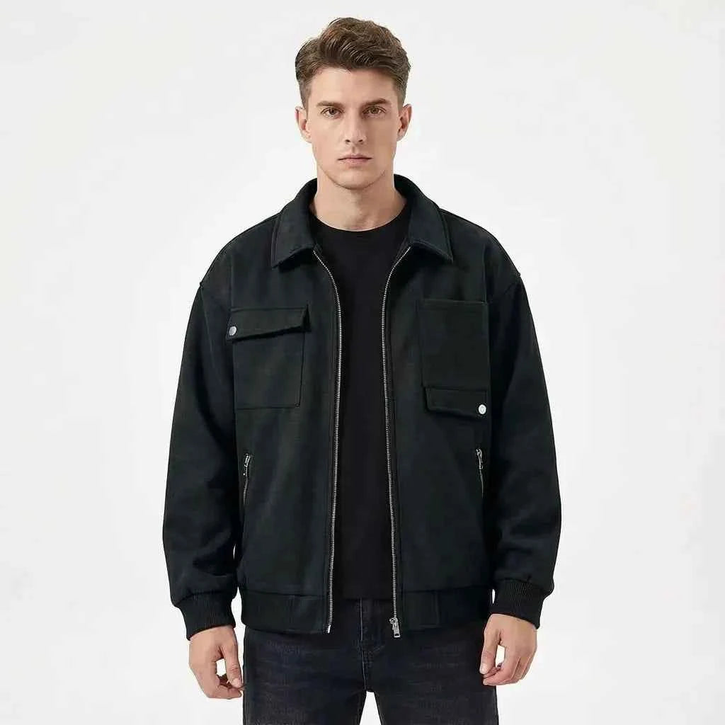 Men's Oversized Suede Jacket
