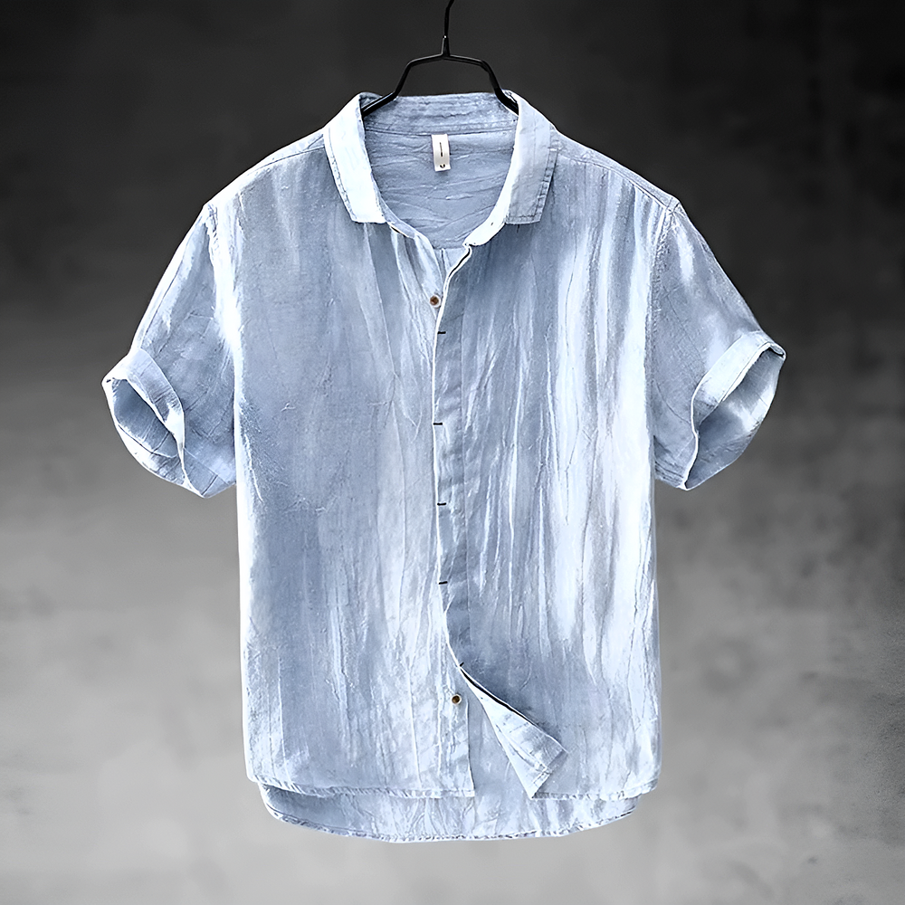 Men's Pacific Linen Shirt - Lightweight & Breathable Summer Essential Blue