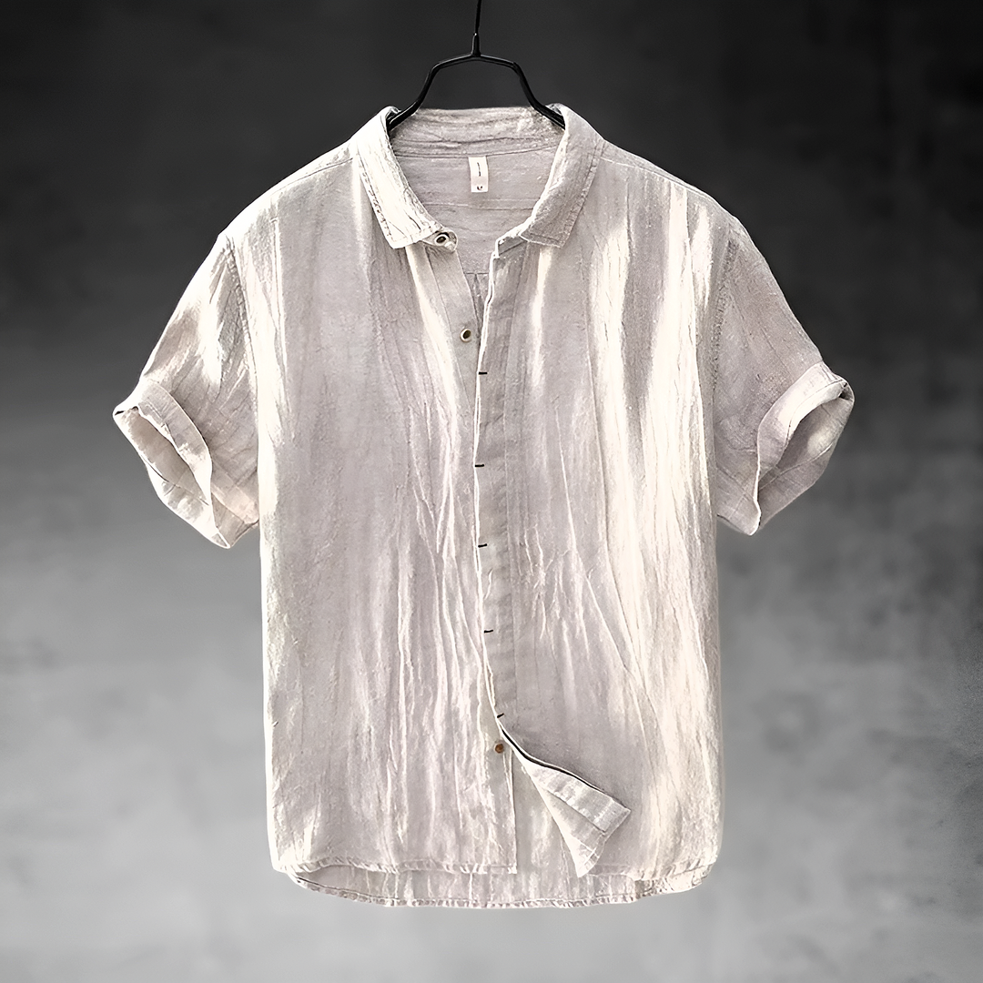 Men's Pacific Linen Shirt - Lightweight & Breathable Summer Essential Khaki