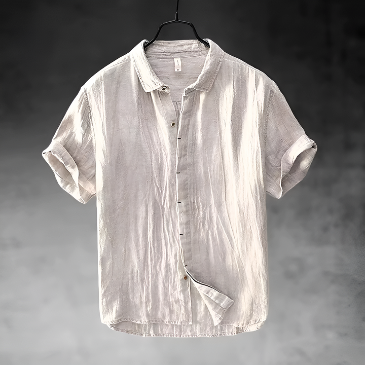 Men's Pacific Linen Shirt - Lightweight & Breathable Summer Essential Khaki