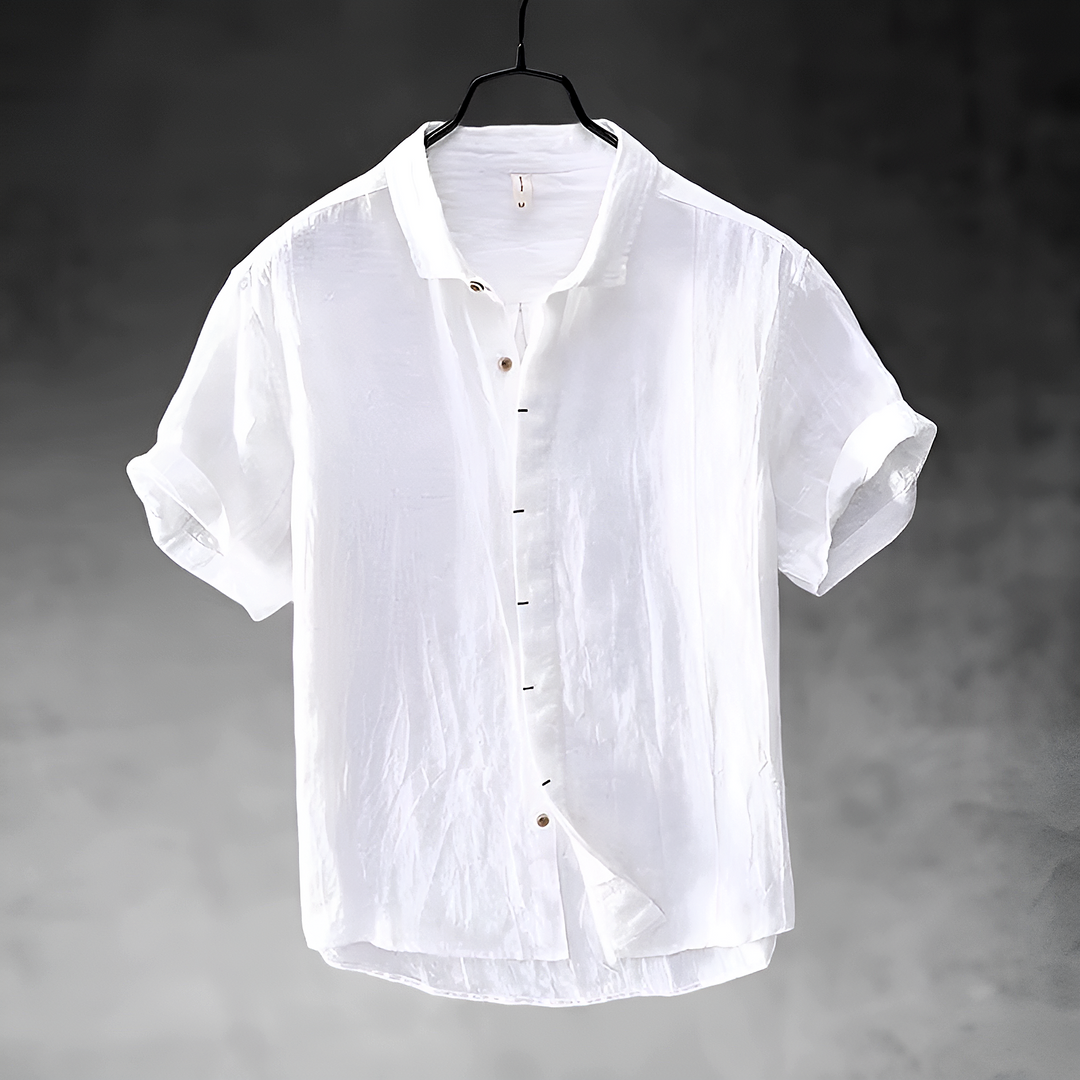 Men's Pacific Linen Shirt - Lightweight & Breathable Summer Essential White