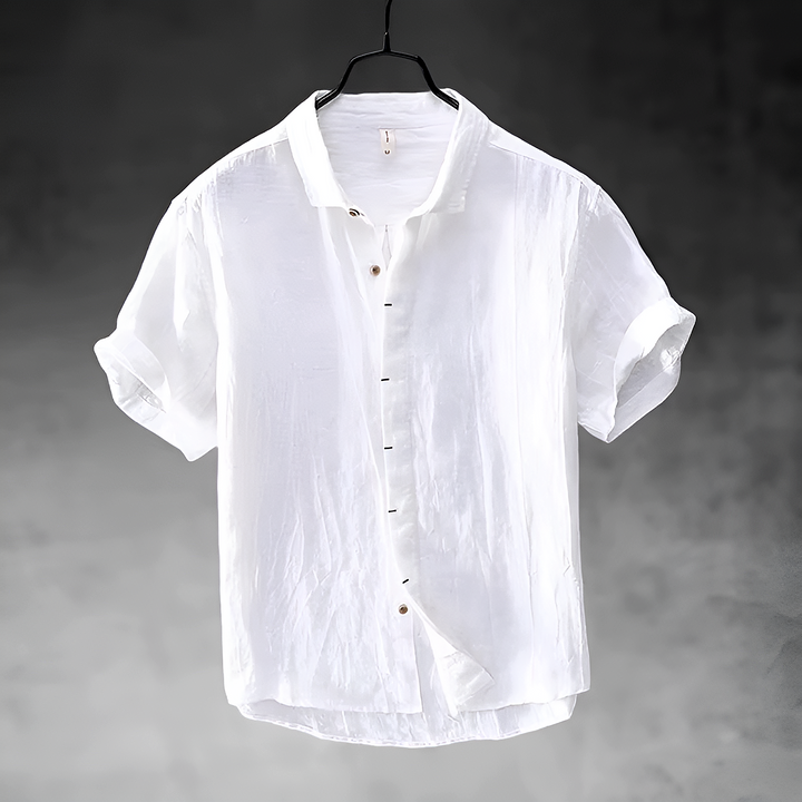 Men's Pacific Linen Shirt - Lightweight & Breathable Summer Essential White