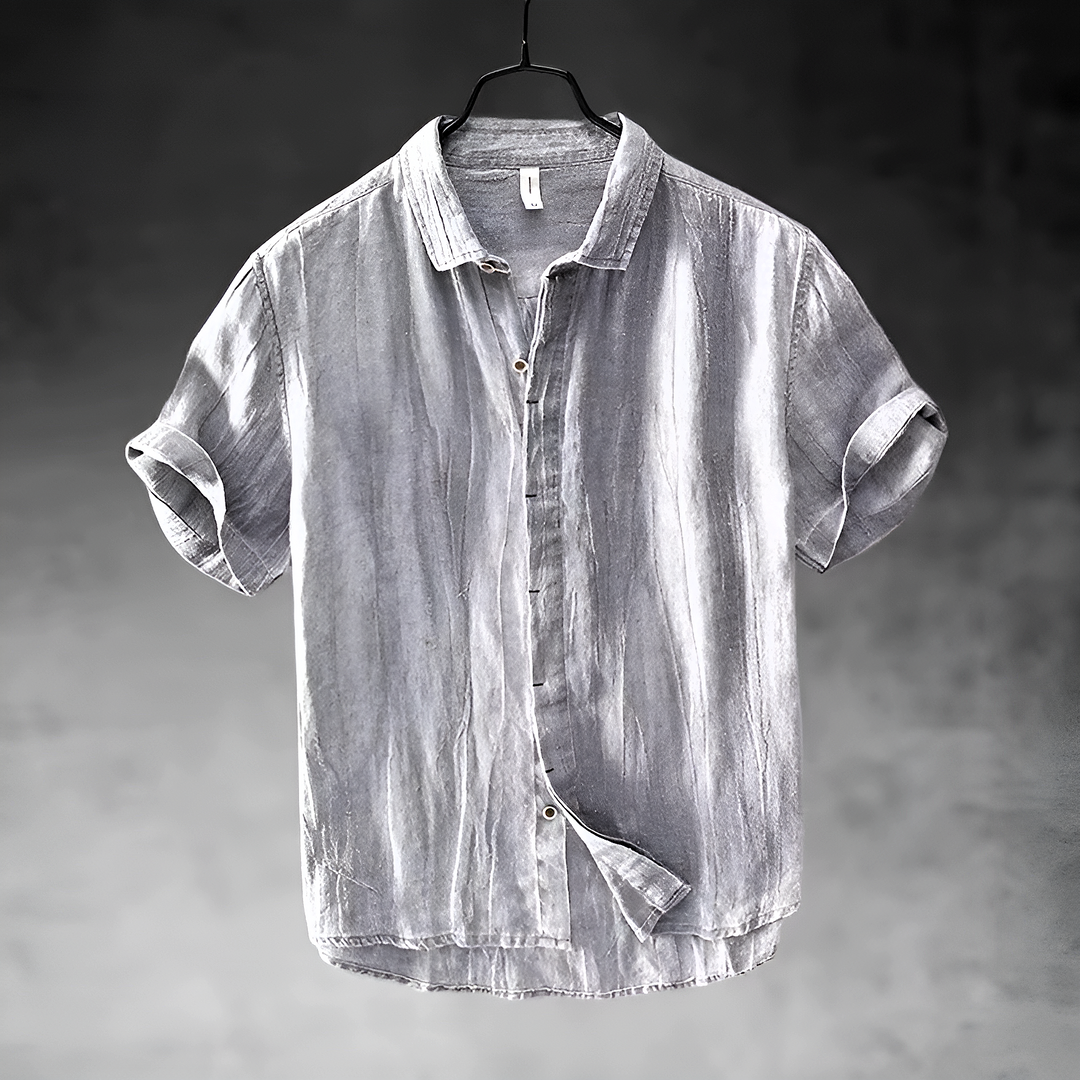 Men's Pacific Linen Shirt - Lightweight & Breathable Summer Essential Gray