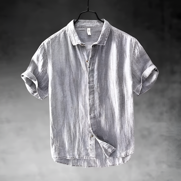 Men's Pacific Linen Shirt - Lightweight & Breathable Summer Essential Gray