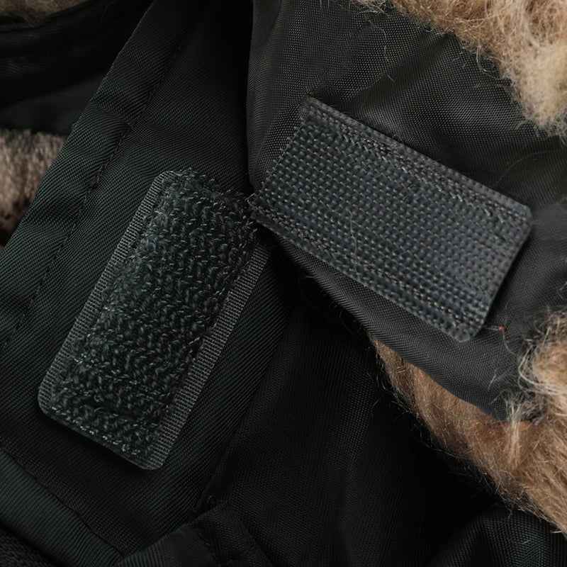 Men's Padded Hooded Bomber Jacket | Fur Trimmed Relaxed Fit Outerwear