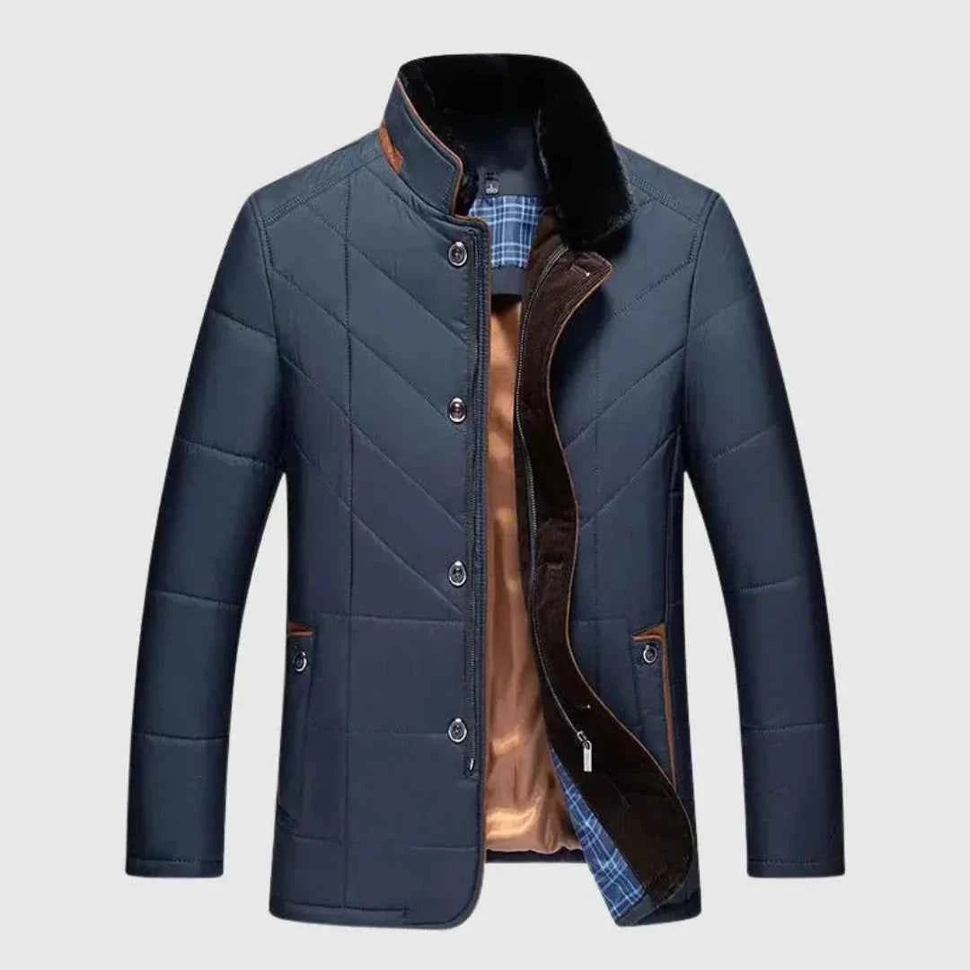 Men's Padded Quilted Jacket Blue