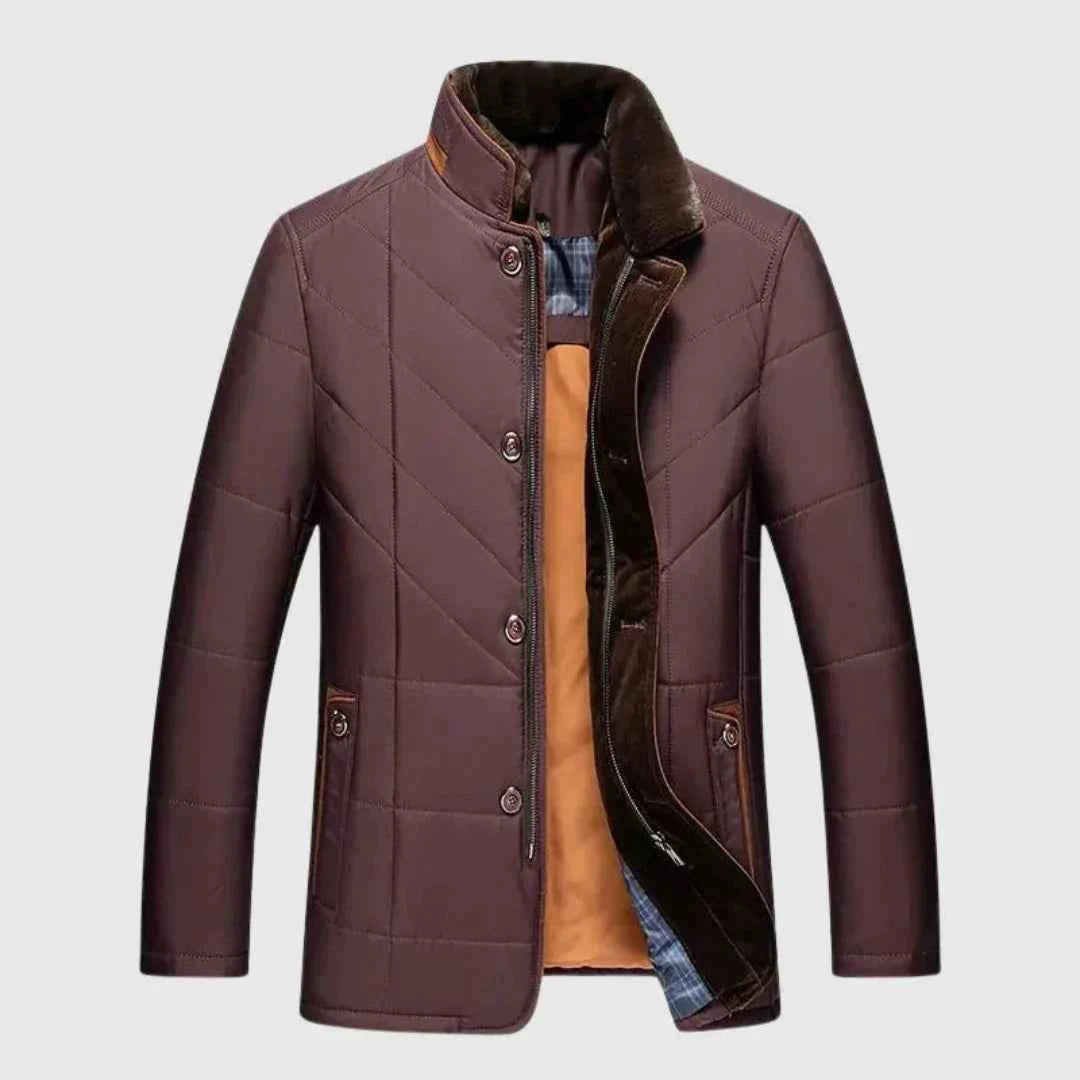Men's Padded Quilted Jacket Red