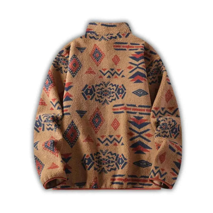 Men’s Patterned Fleece Quarter-Zip Pullover