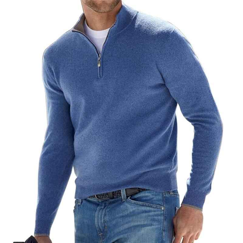 Men's Perfect Zip Shirt - Stylish and Comfortable Blue