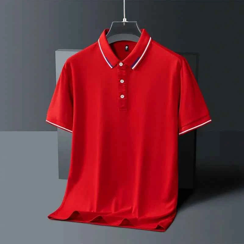 Men's Performance Golf Polo Shirt Red