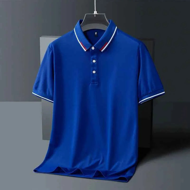 Men's Performance Golf Polo Shirt Blue